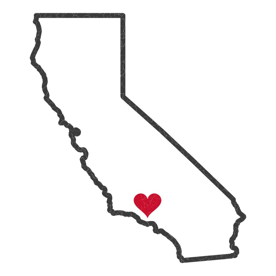 California Ventura Mission Heart Map design