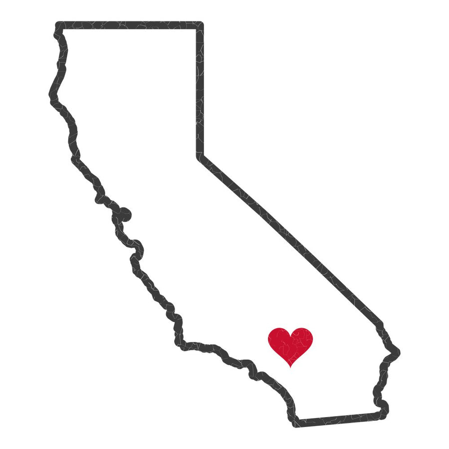California Victorville Mission Heart Map design