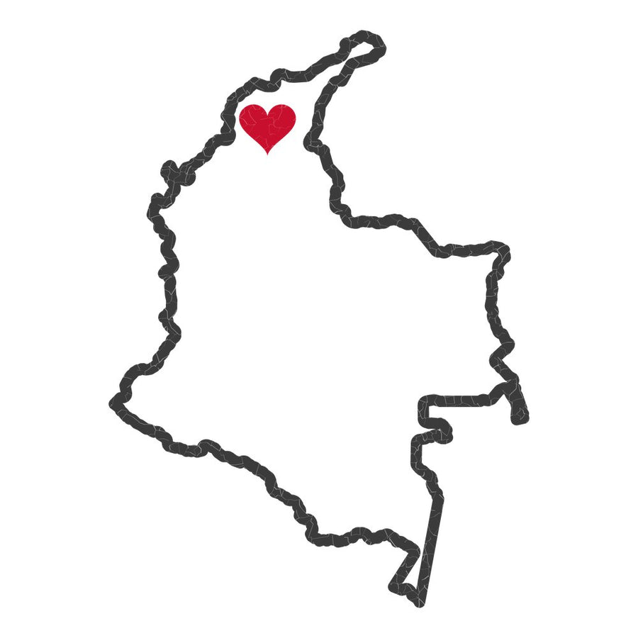 Colombia Barranquilla Mission Heart Map design