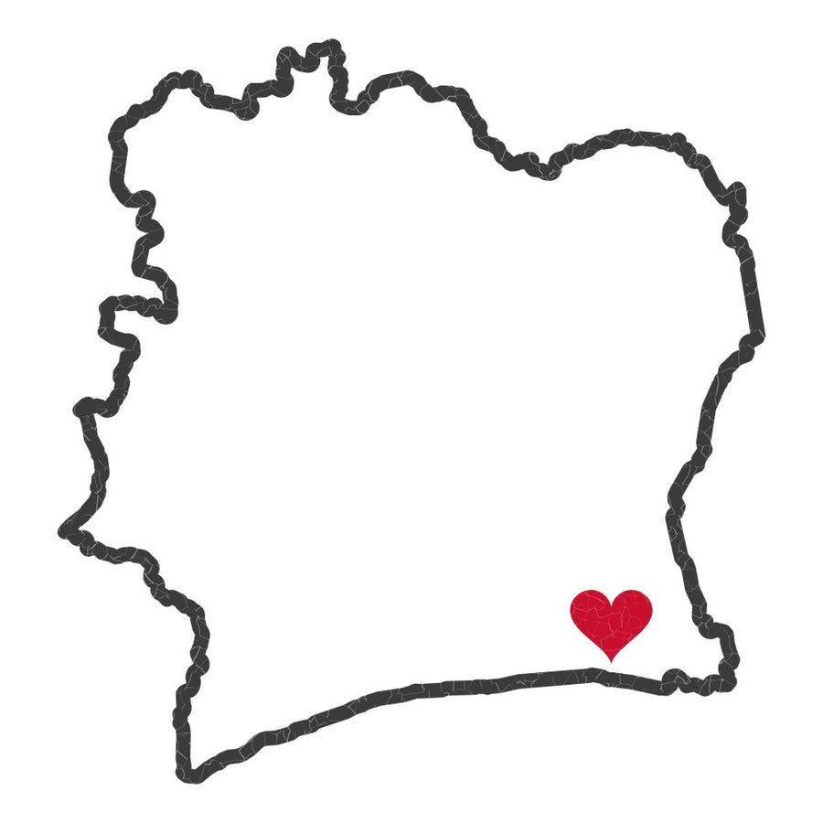Cote d'Ivoire Abidjan East Mission Heart Map design