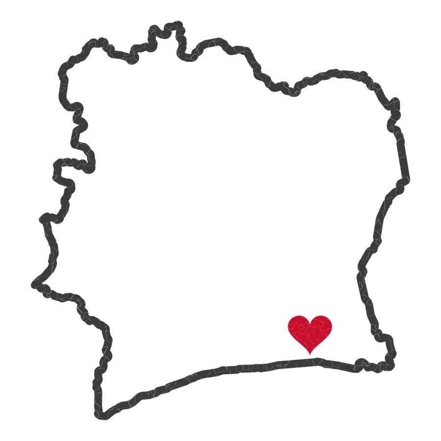 Cote d'Ivoire Abidjan South Mission Heart Map design