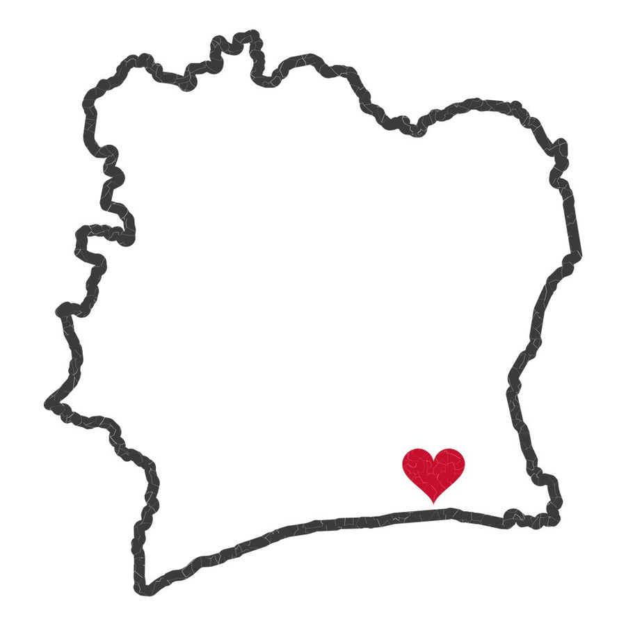 Cote d'Ivoire Abidjan West Mission Heart Map design