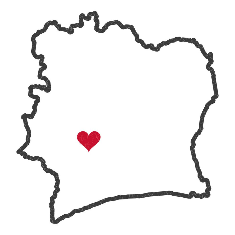 Cote d'Ivoire Daloa Mission Heart Map design