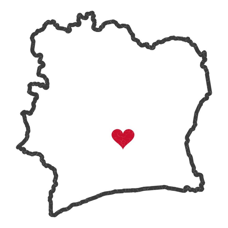 Cote d'Ivoire Yamoussoukro Mission Heart Map design