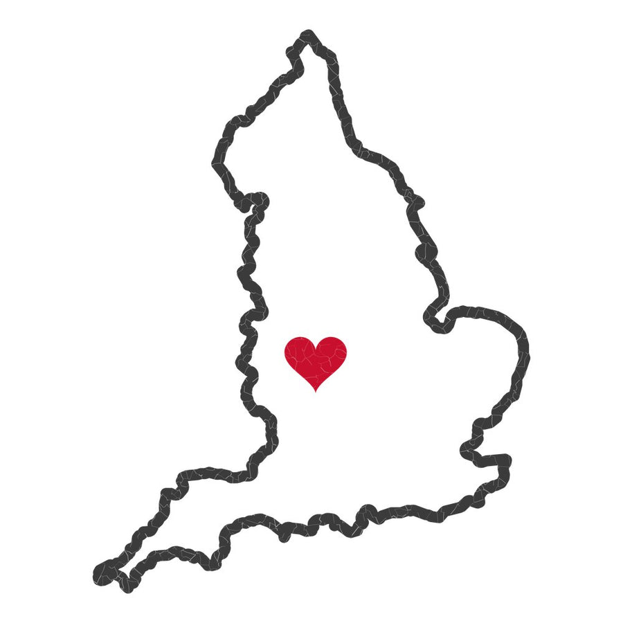 England Birmingham Mission Heart Map design