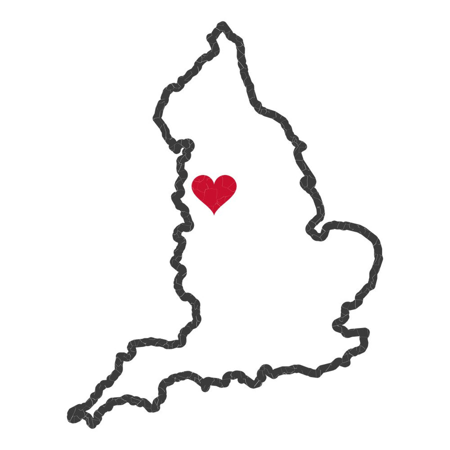 England Manchester Mission Heart Map design