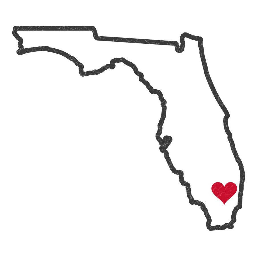 Florida Fort Lauderdale Mission Heart Map design