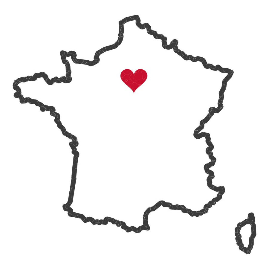France Paris South Mission Heart Map design