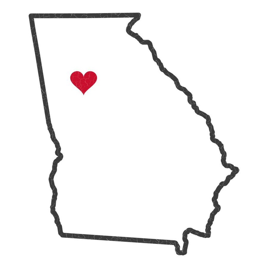 Georgia Atlanta Mission Heart Map design