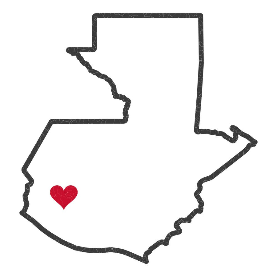Guatemala Quetzaltenango Mission Heart Map design