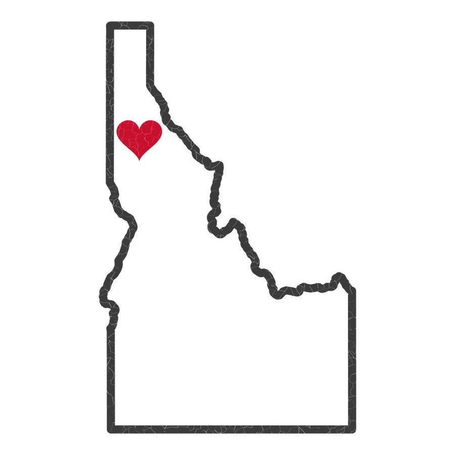 Idaho Coeur d'Alene Mission Heart Map design