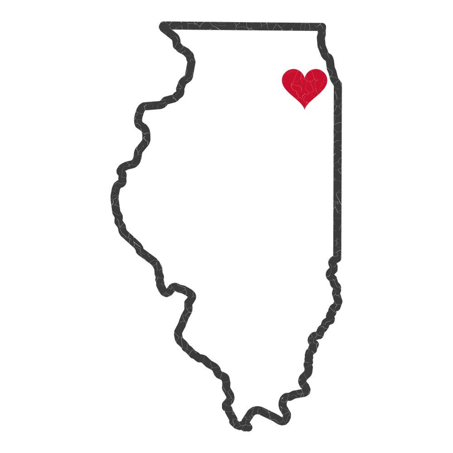 Illinois Chicago Mission Heart Map design