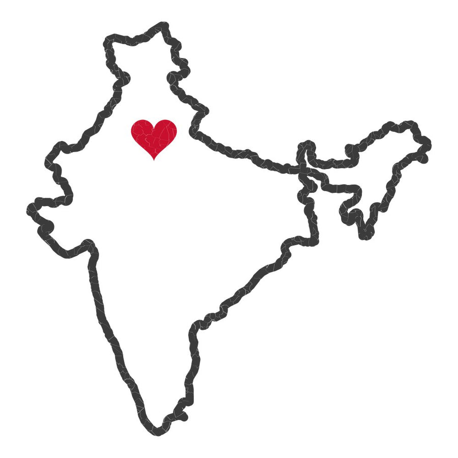 India New Delhi Mission Heart Map design