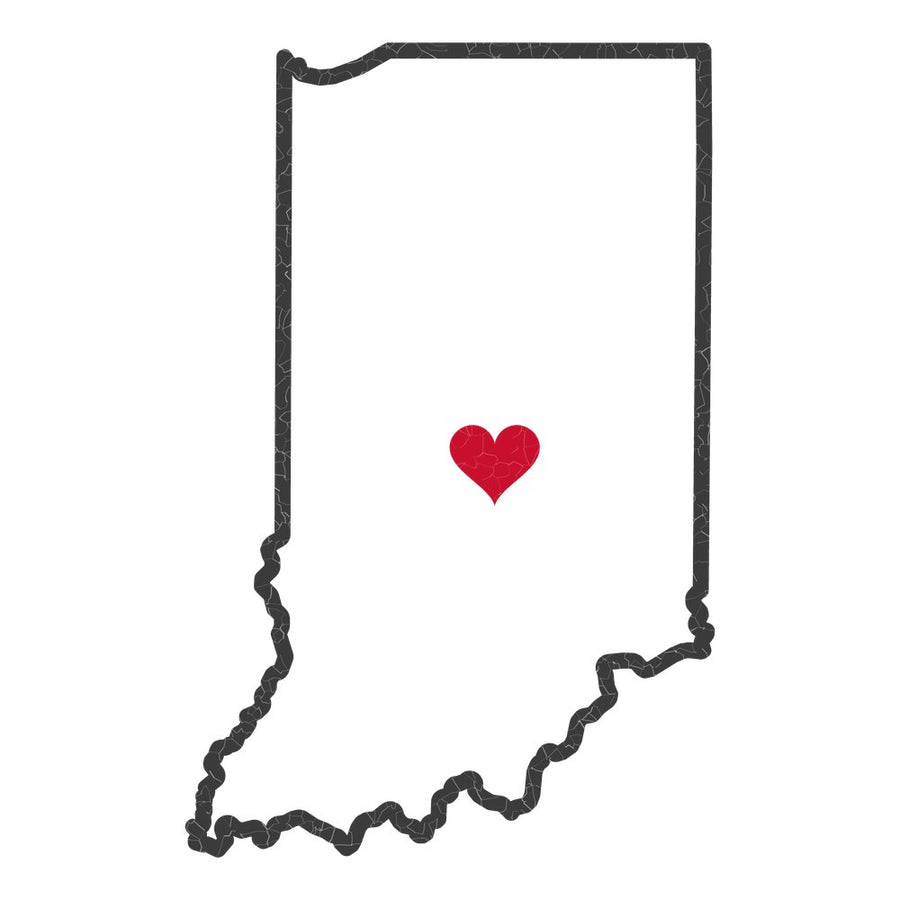 Indiana Indianapolis Mission Heart Map design