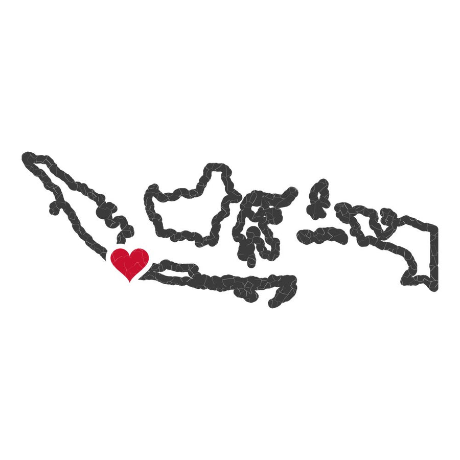 Indonesia Jakarta Mission Heart Map design