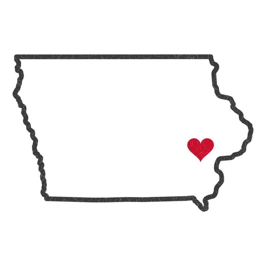 Iowa Iowa City Mission Heart Map design