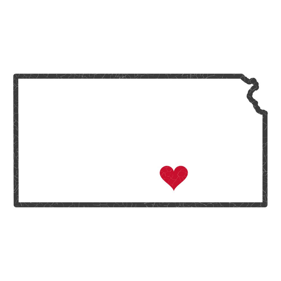 Kansas Wichita Mission Heart Map design