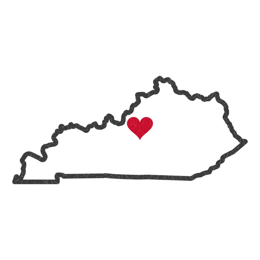 Kentucky Louisville Mission Heart Map design