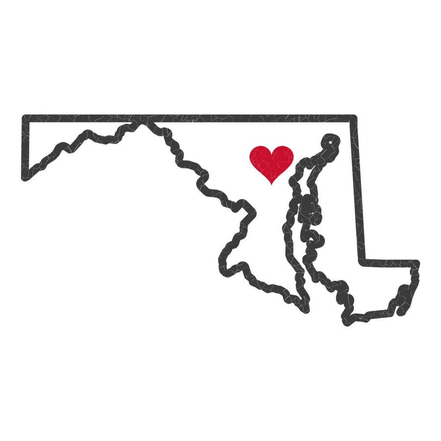 Maryland Baltimore Mission Heart Map design