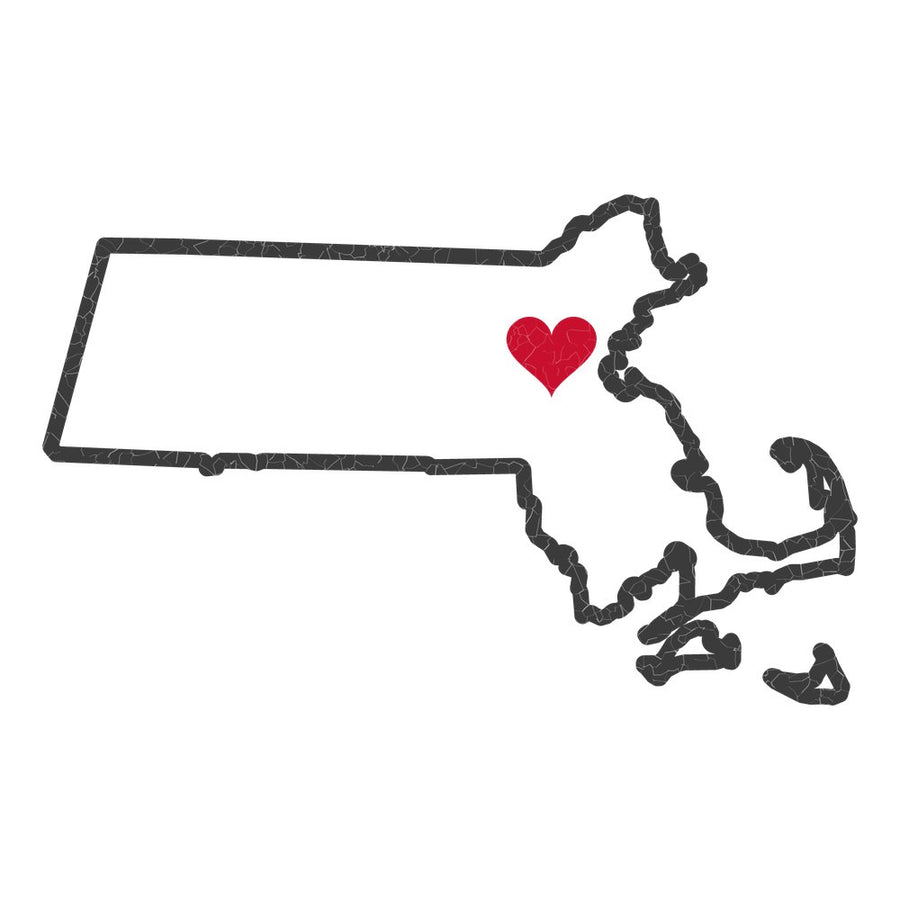 Massachusetts Boston Mission Heart Map design