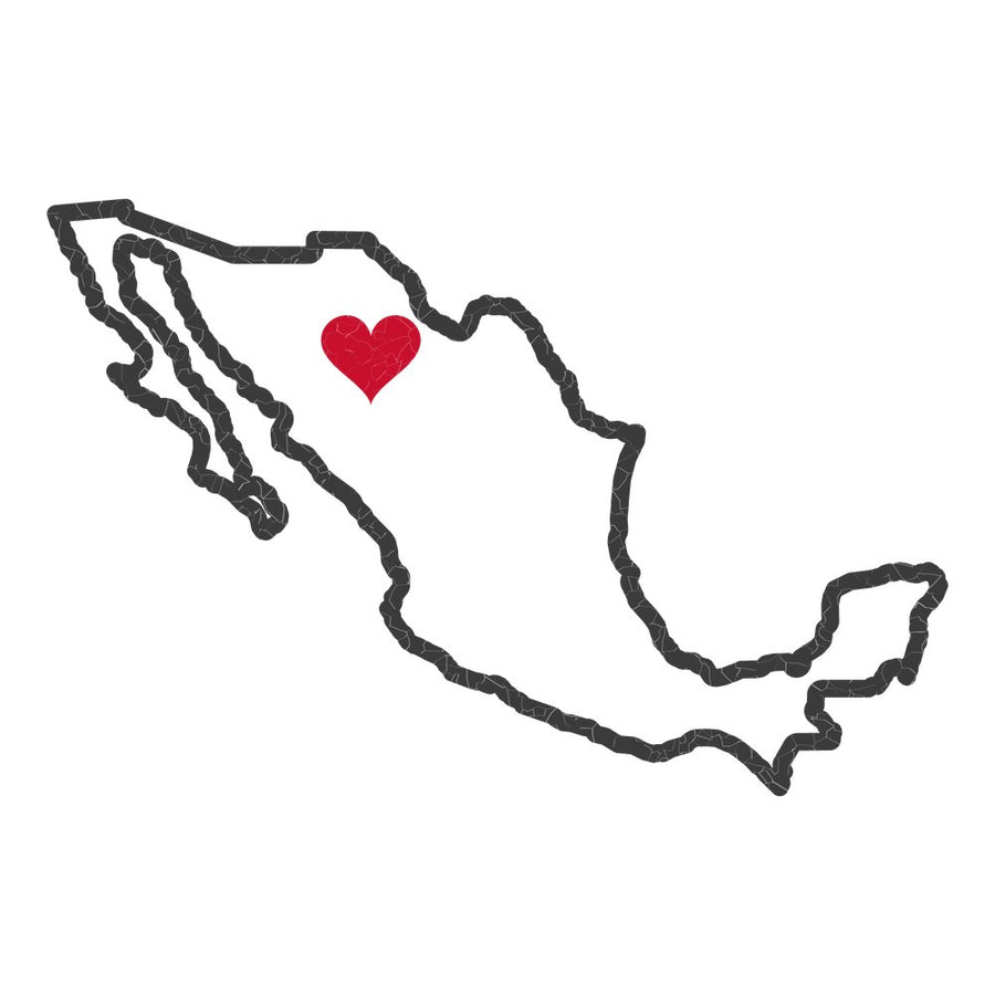 Mexico Chihuahua Mission Heart Map design
