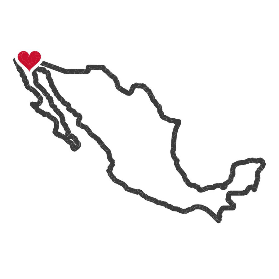 Mexico Mexicali Mission Heart Map design