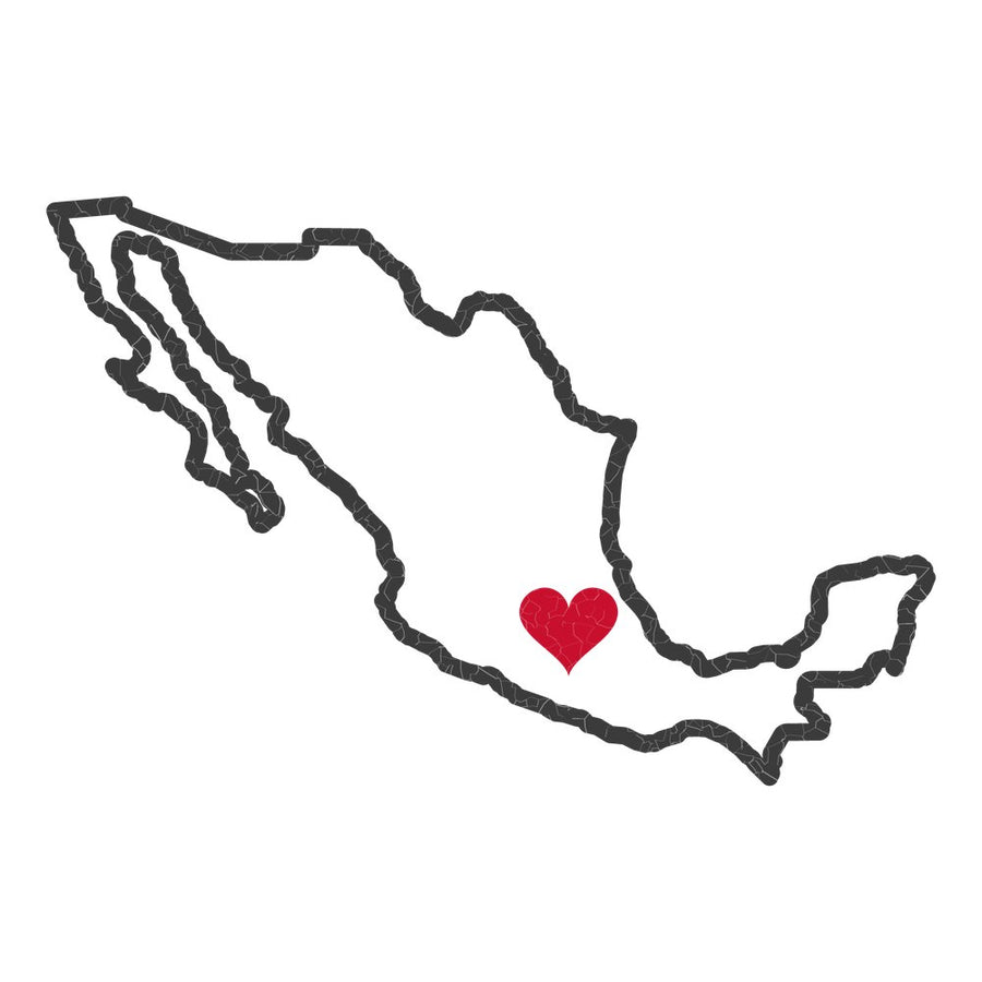 Mexico Pachuca Mission Heart Map design