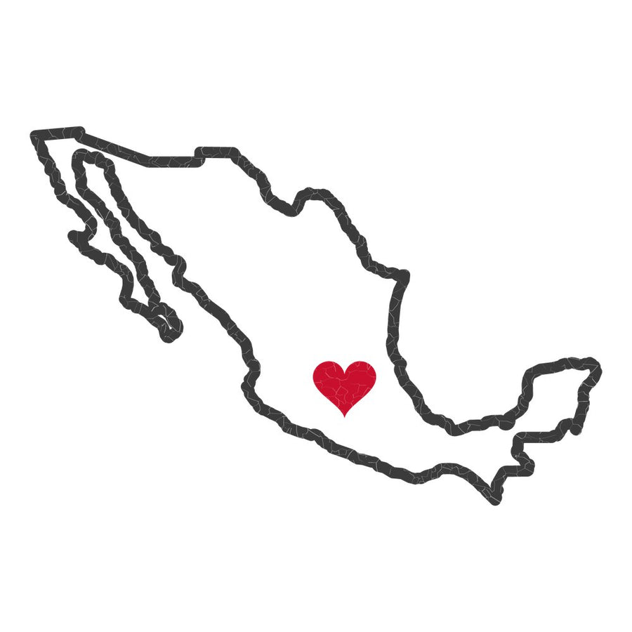 Mexico Queretaro Mission Heart Map design