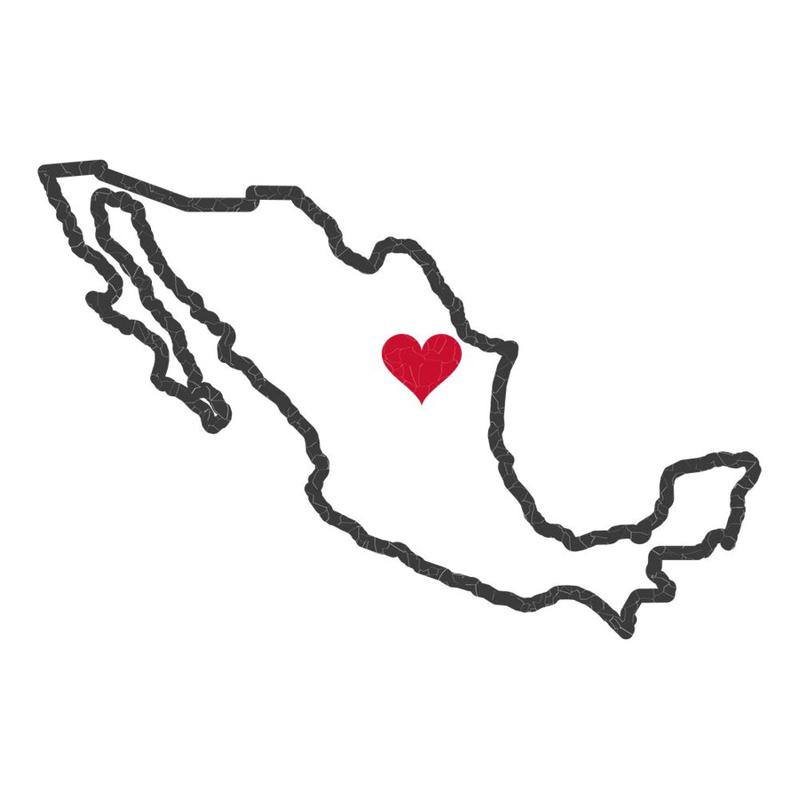 Mexico Saltillo Mission Heart Map design