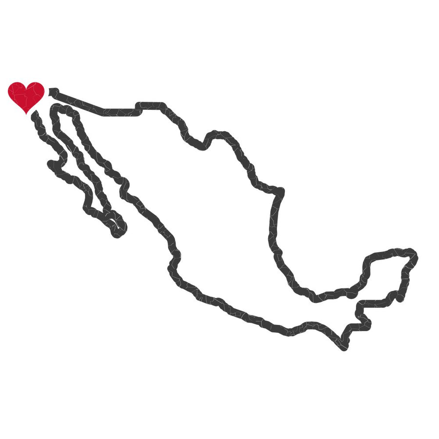 Mexico Tijuana Mission Heart Map design