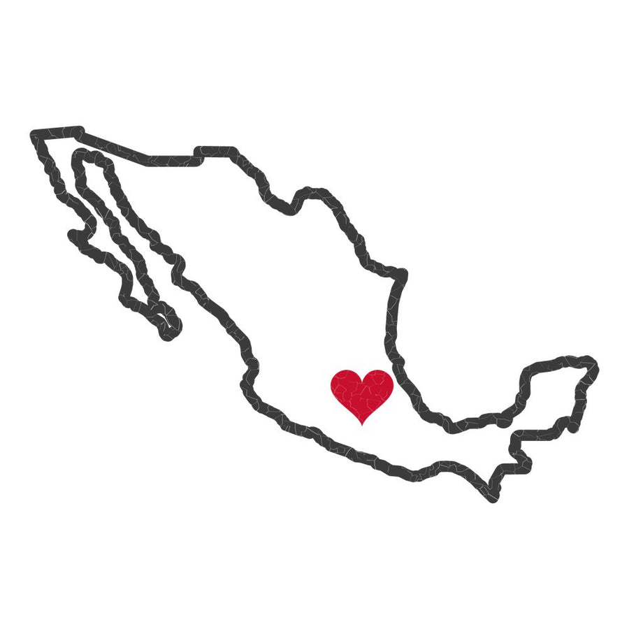 Mexico Tula Mission Heart Map design