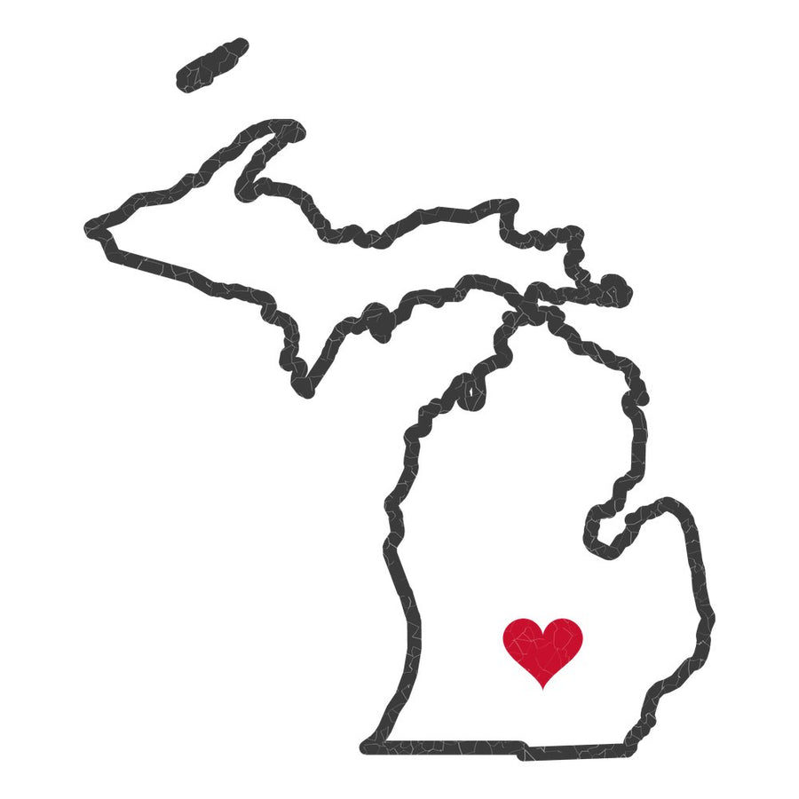 Michigan Lansing Mission Heart Map design