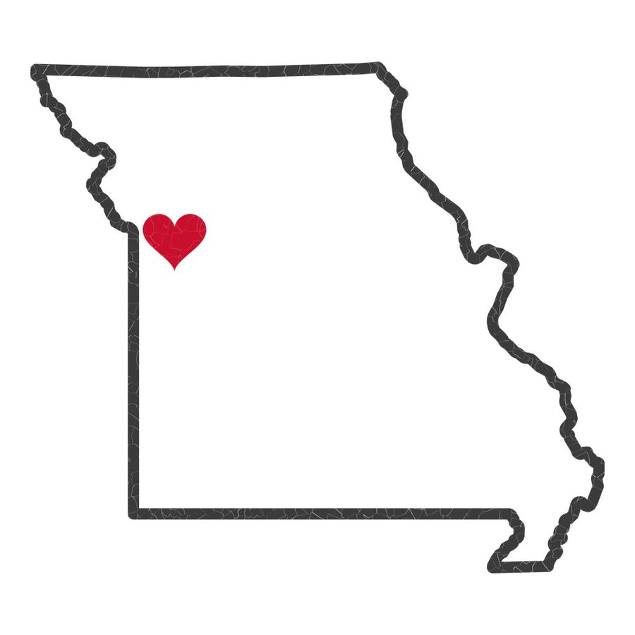 Missouri Independence Mission Heart Map design