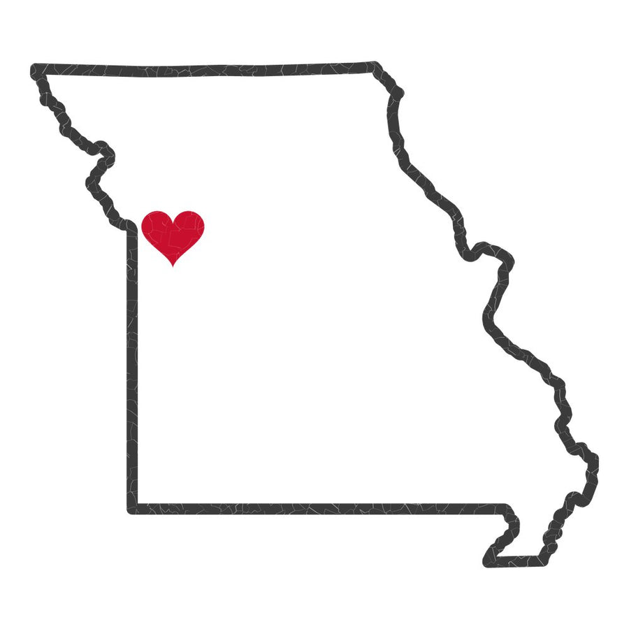Missouri Kansas City Mission Heart Map design