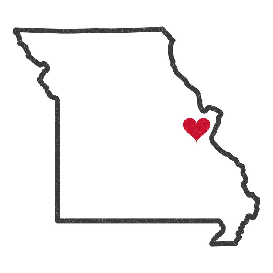 Missouri St. Louis Mission Heart Map design