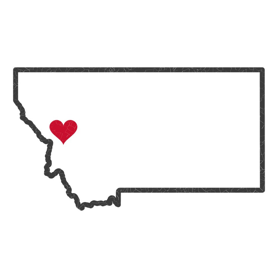 Montana Missoula Mission Heart Map design