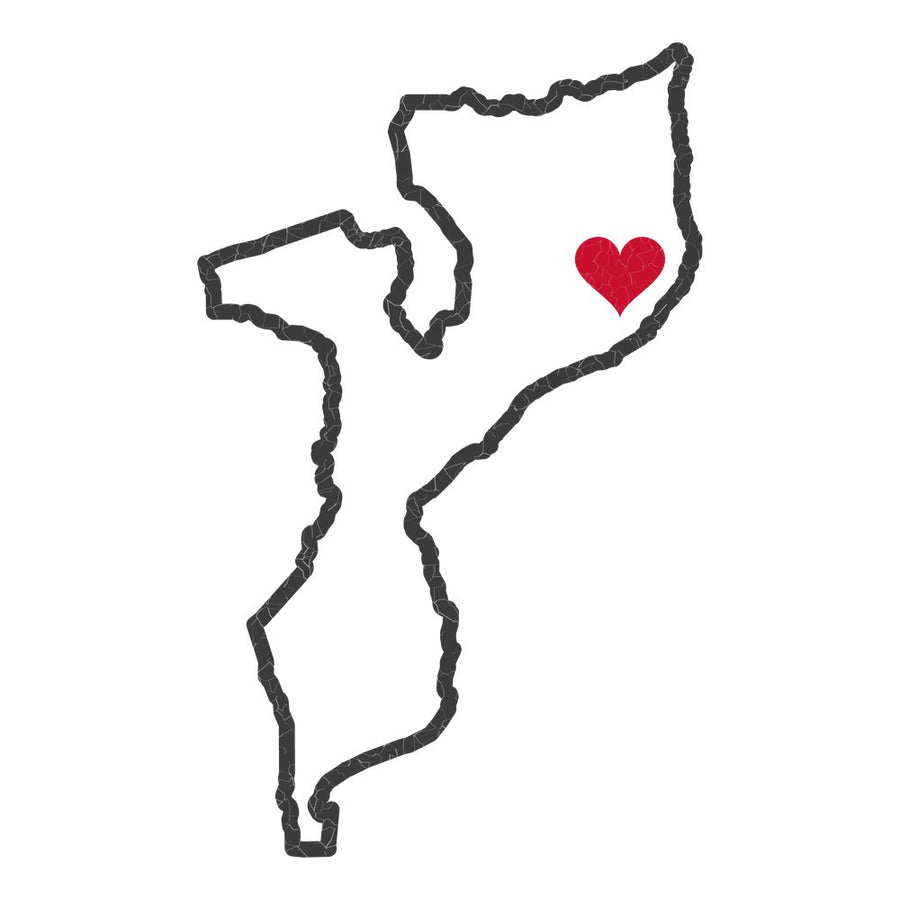 Mozambique Nampula Mission Heart Map design