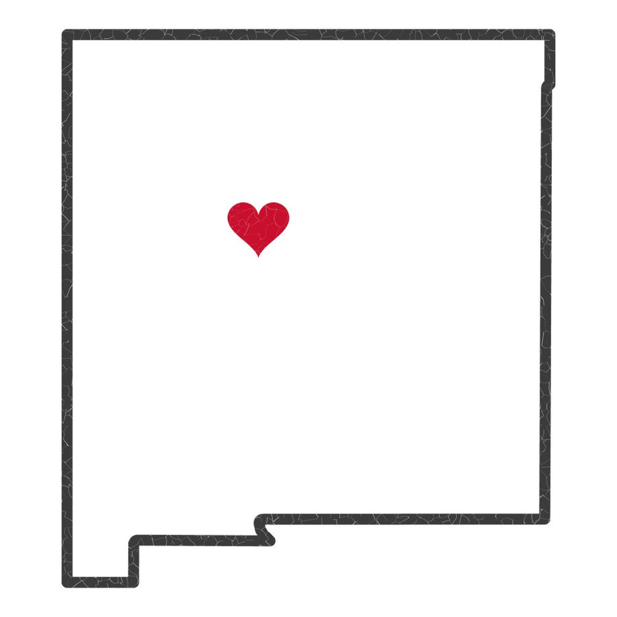 New Mexico Albuquerque Mission Heart Map design