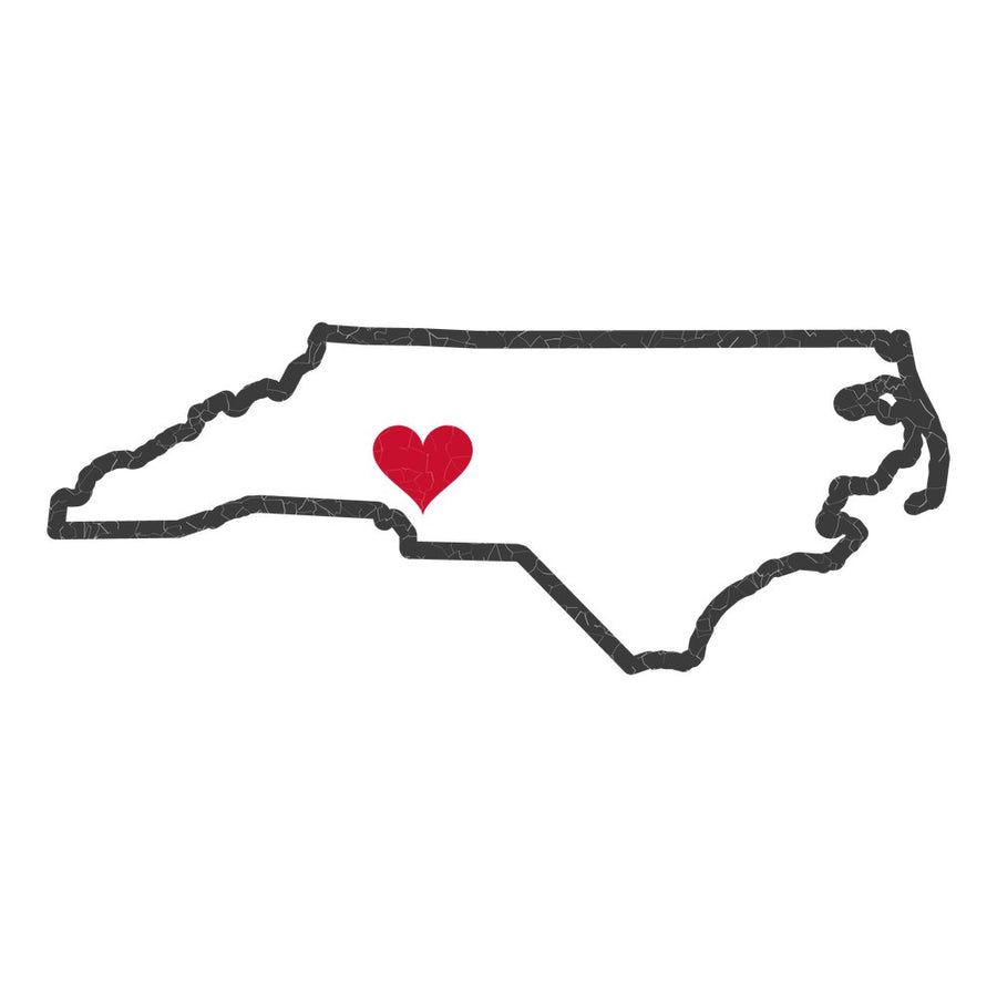 North Carolina Charlotte Mission Heart Map design