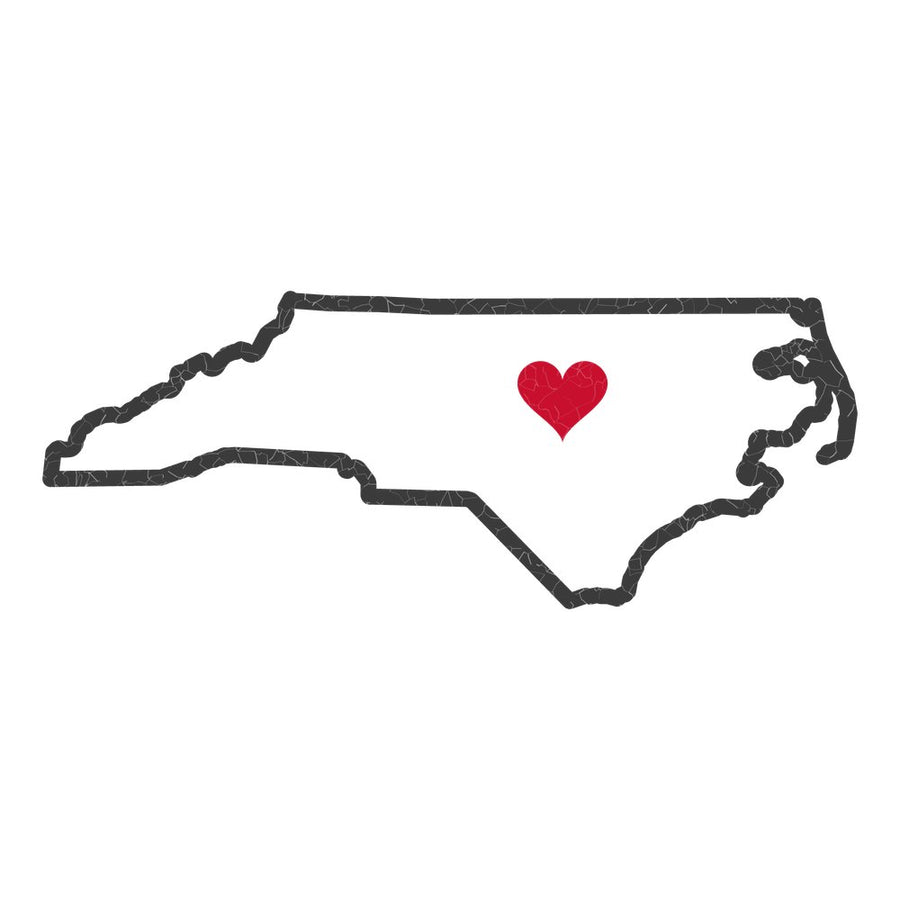 North Carolina Raleigh Mission Heart Map design