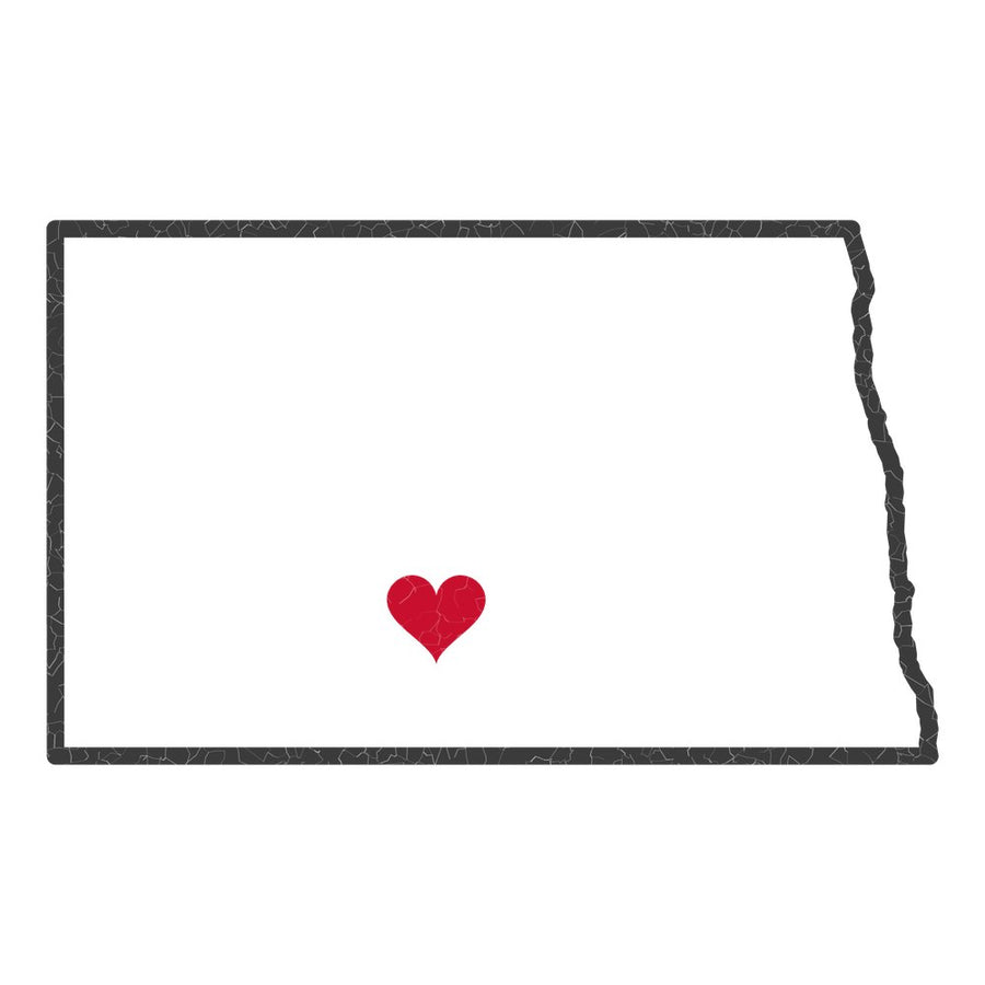 North Dakota Bismarck Mission Heart Map design