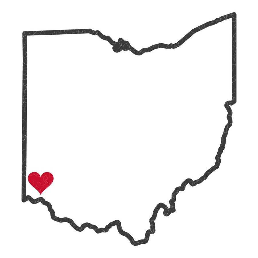 Ohio Cincinnati Mission Heart Map design