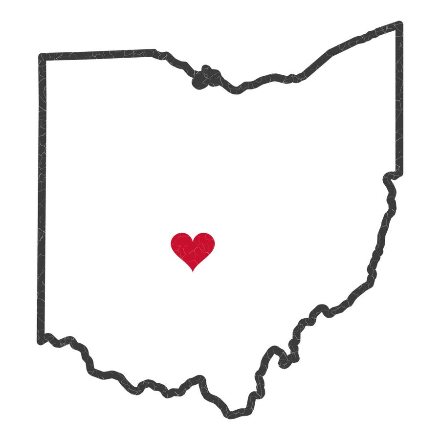 Ohio Columbus Mission Heart Map design