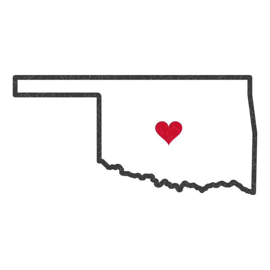 Oklahoma Oklahoma City Mission Heart Map design