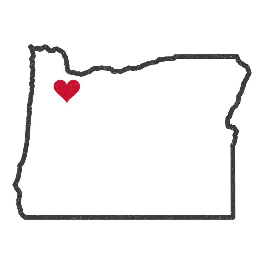 Oregon Portland Mission Heart Map design