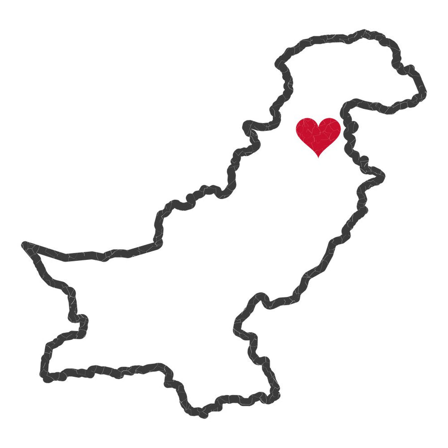 Pakistan Service Mission Heart Map design