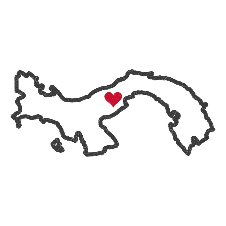 Panama Panama City Mission Heart Map design