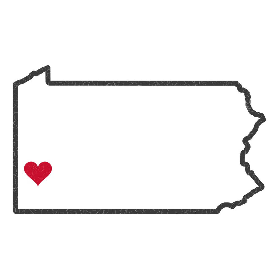 Pennsylvania Pittsburgh Mission Heart Map design
