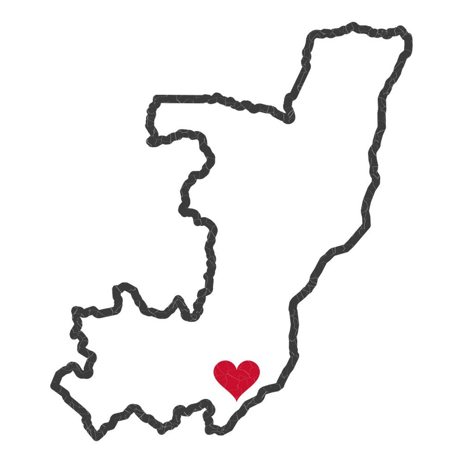 Republic of Congo Brazzaville Mission Heart Map design