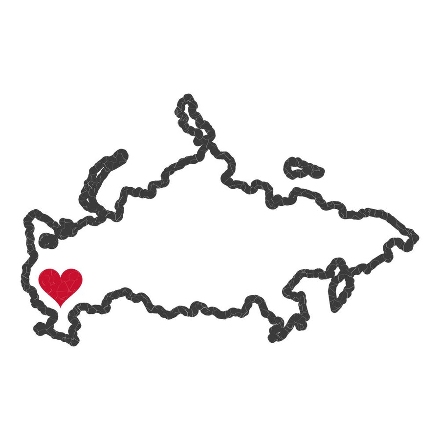 Russia Moscow Mission Heart Map design